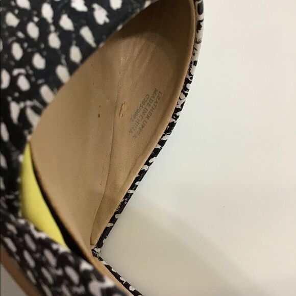 B By Betty Mueller Black & White Print Stilettos Pumps Size 9 1/2 Good Condition - Picture 7 of 10